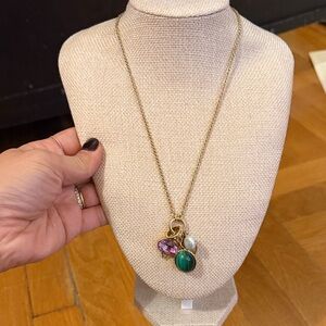 Mignonne Gavigan Gold Pendant Necklace with Multicolor Charms “Leonard”